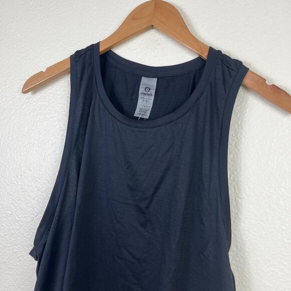 Mono B Athletic Sleeveless Wide Tank Opening Shirt Black NWT Women’s Size L - Picture 3 of 6